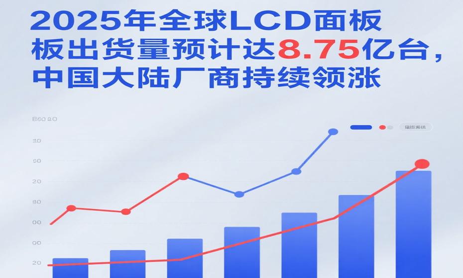 Se proyecta que los envíos mundiales de paneles LCD alcancen los 875 millones de unidades para 2025, con los fabricantes de China continental impulsando el crecimiento.