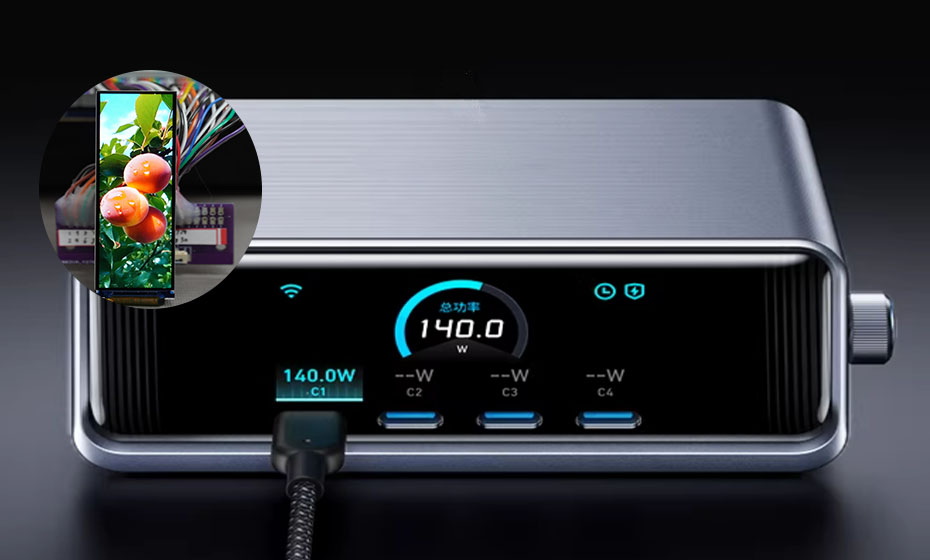 Solución de pantalla inteligente para baterías externas de alta gama: estudio de caso con pantalla TFT de 3,0 pulgadas.